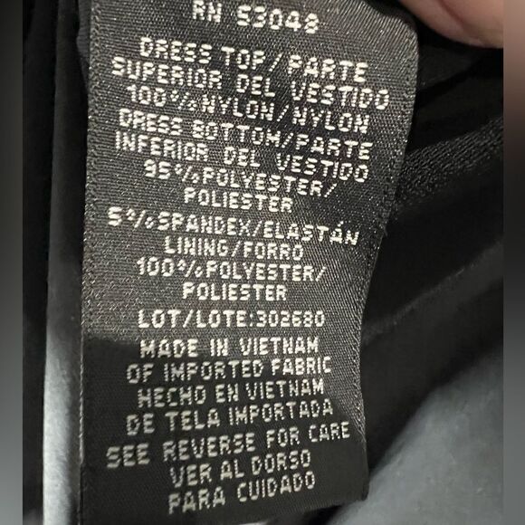 Nightway lace sequins open back evening gown black tan size 20W - Picture 12 of 16